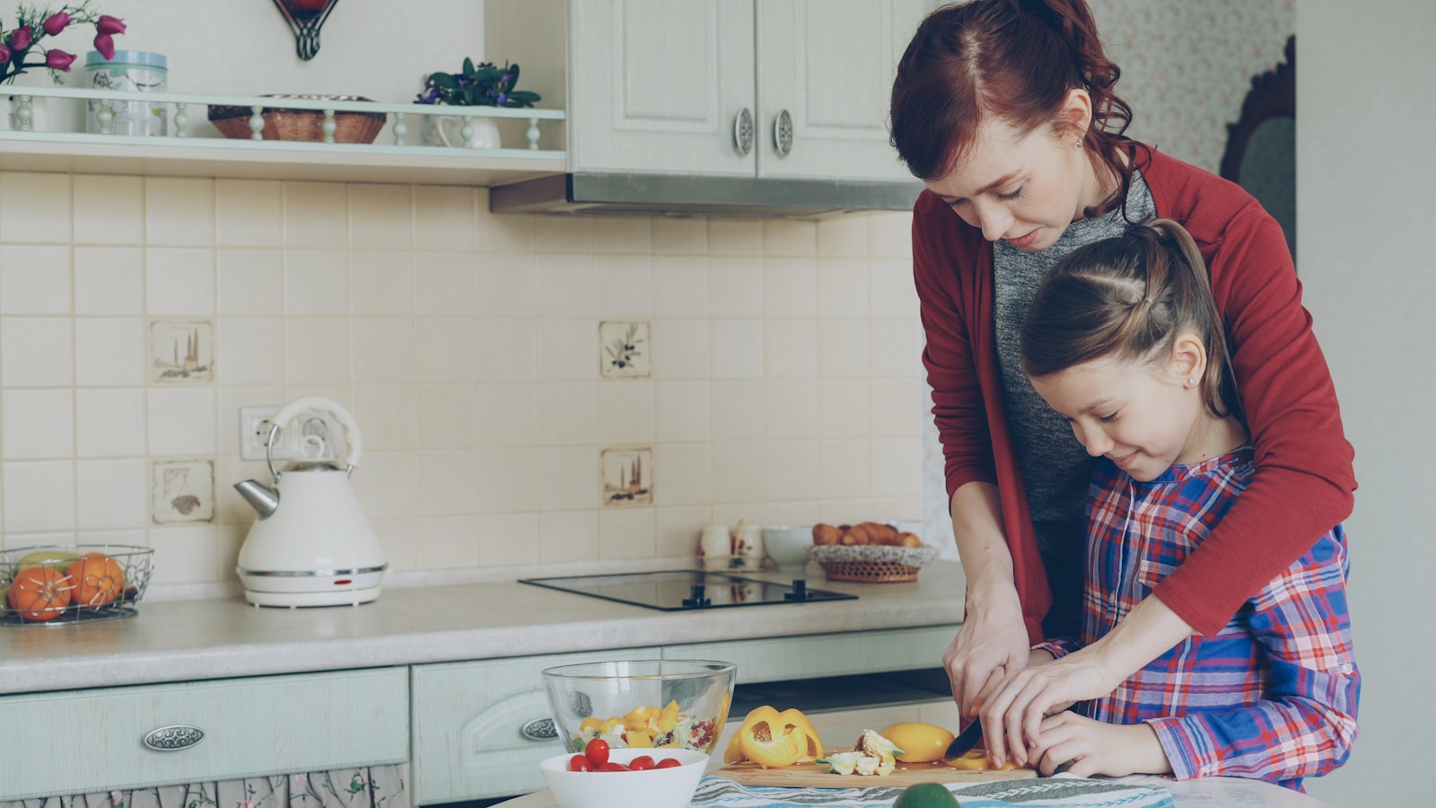 Parents and adult children cooking together in Ubud